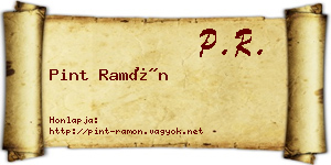 Pint Ramón névjegykártya